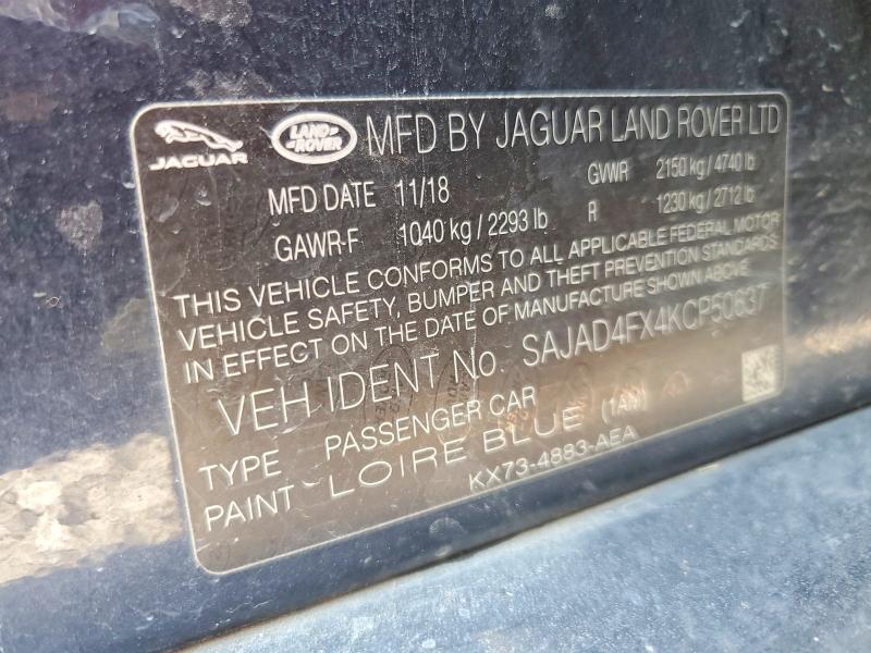 Продажа на аукционе авто 2019 Jaguar Xe, vin: SAJAD4FX4KCP50637, номер лота: 63502276
