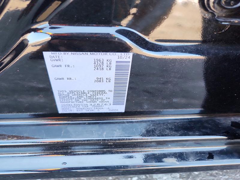 2025 Nissan Altima მანქანა იყიდება აუქციონზე, vin: 1N4BL4DV1SN328763, აუქციონის ნომერი: 64948146
