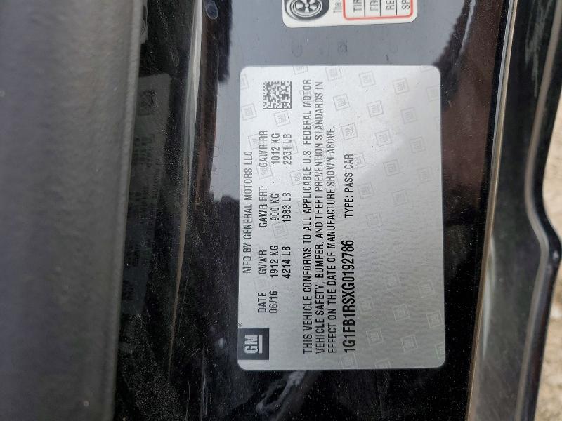 Aukcja sprzedaży 2016 Chevrolet Camaro, vin: 1G1FB1RSXG0192786, numer aukcji: 64765116