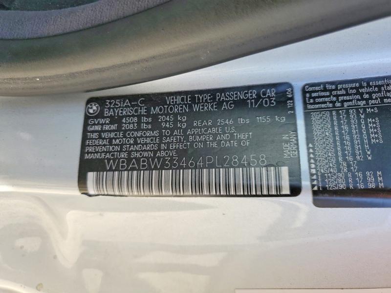 Продажа на аукционе авто 2004 Bmw 325, vin: WBABW33464PL28458, номер лота: 65570876