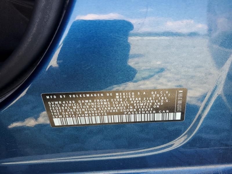 Aukcja sprzedaży 2017 Volkswagen Jetta, vin: 3VW2B7AJ4HM396376, numer aukcji: 67071286