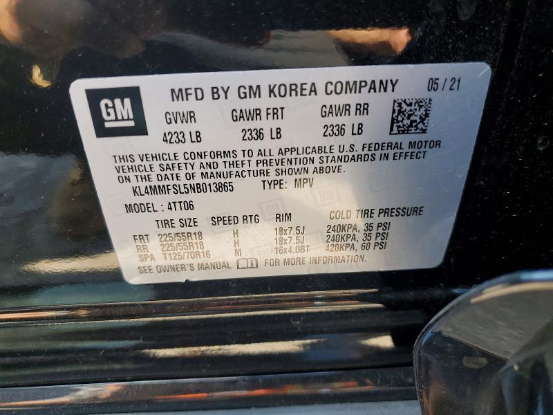 65592696 :رقم المزاد ، KL4MMFSL5NB013865 vin ، 2022 Buick Encore Gx مزاد بيع