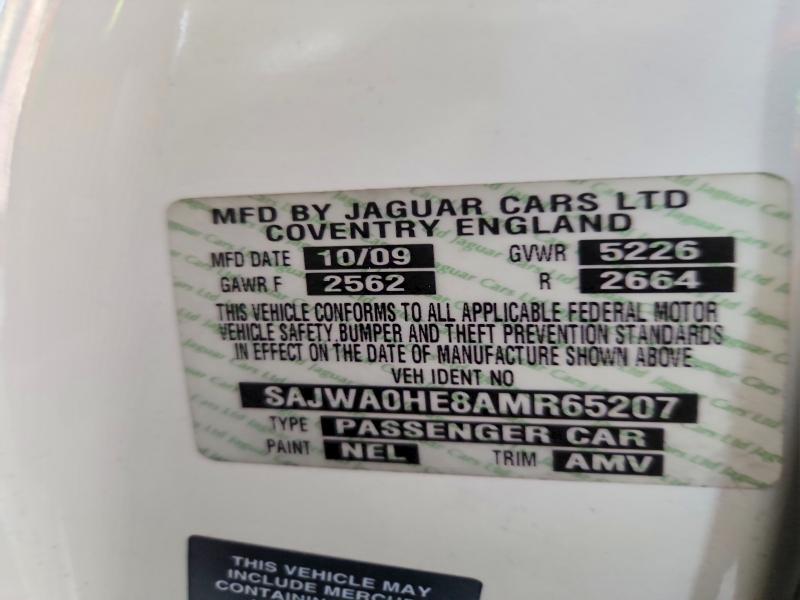 Aukcja sprzedaży 2010 Jaguar Xf, vin: SAJWA0HE8AMR65207, numer aukcji: 66136306