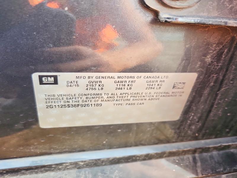 Aukcja sprzedaży 2015 Chevrolet Impala, vin: 2G1125S38F9261189, numer aukcji: 63935786