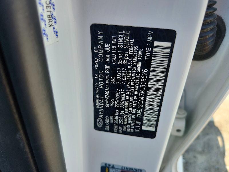 64056436 :رقم المزاد ، KM8J3CA47MU318626 vin ، 2021 Hyundai Tucson مزاد بيع