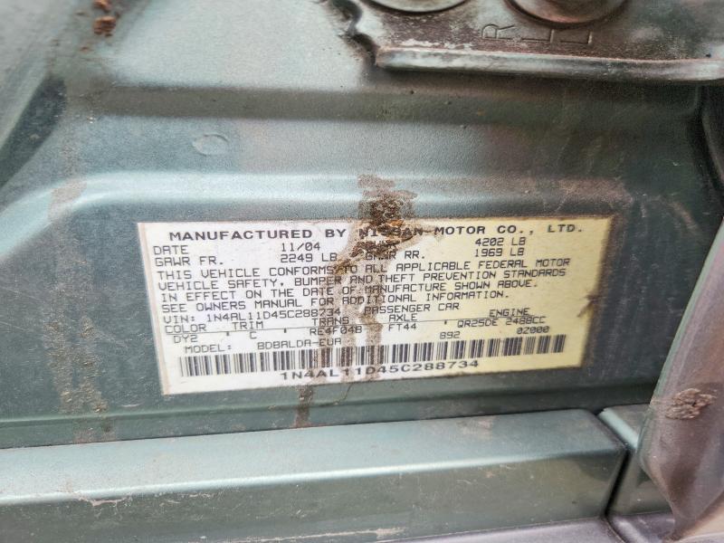 62141946 :رقم المزاد ، 1N4AL11D45C288734 vin ، 2005 Nissan Altima مزاد بيع