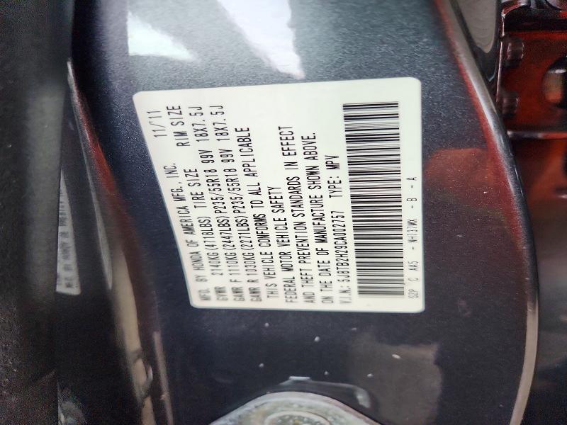 66908096 :رقم المزاد ، 5J8TB2H29CA002757 vin ، 2012 Acura Rdx مزاد بيع