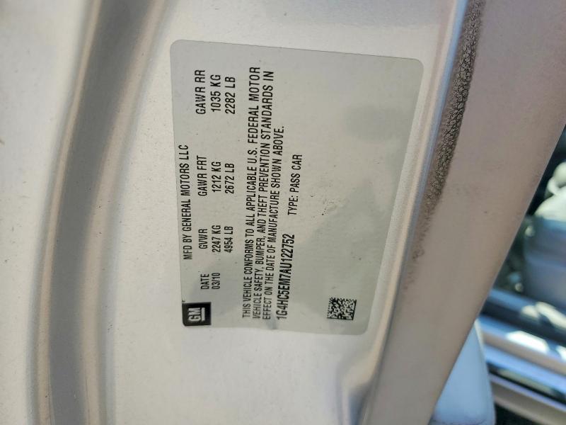67121426 :رقم المزاد ، 1G4HC5EM7AU122752 vin ، 2010 Buick Lucerne مزاد بيع
