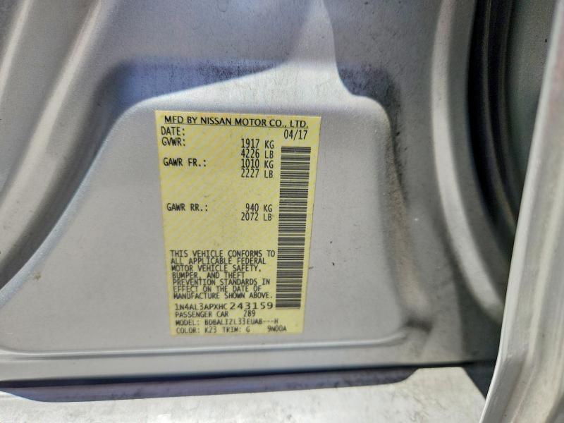 Aukcja sprzedaży 2017 Nissan Altima, vin: 1N4AL3APXHC243159, numer aukcji: 63389706