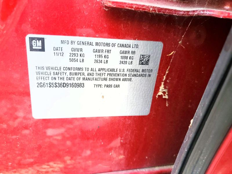Aukcja sprzedaży 2013 Cadillac Xts, vin: 2G61S5S36D9160983, numer aukcji: 63571676