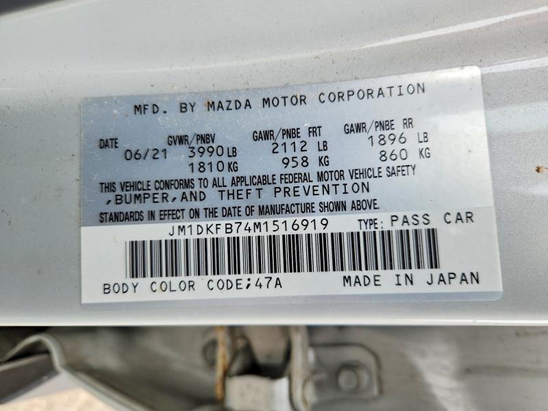 63788196 :رقم المزاد ، JM1DKFB74M1516919 vin ، 2021 Mazda Cx-3 مزاد بيع