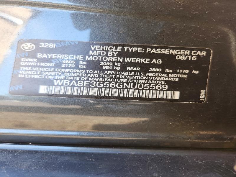 Продаж на аукціоні авто 2016 Bmw 328, vin: WBA8E3G56GNU05569, номер лоту: 65201636