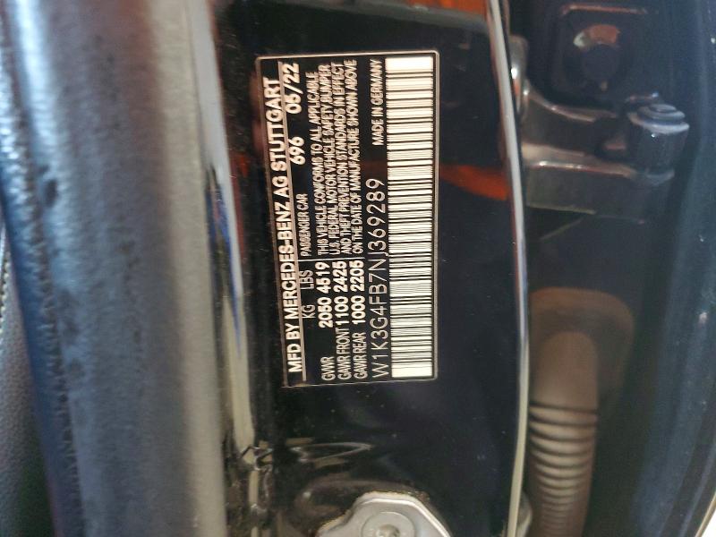 2022 Mercedes-benz A მანქანა იყიდება აუქციონზე, vin: W1K3G4FB7NJ369289, აუქციონის ნომერი: 66628066