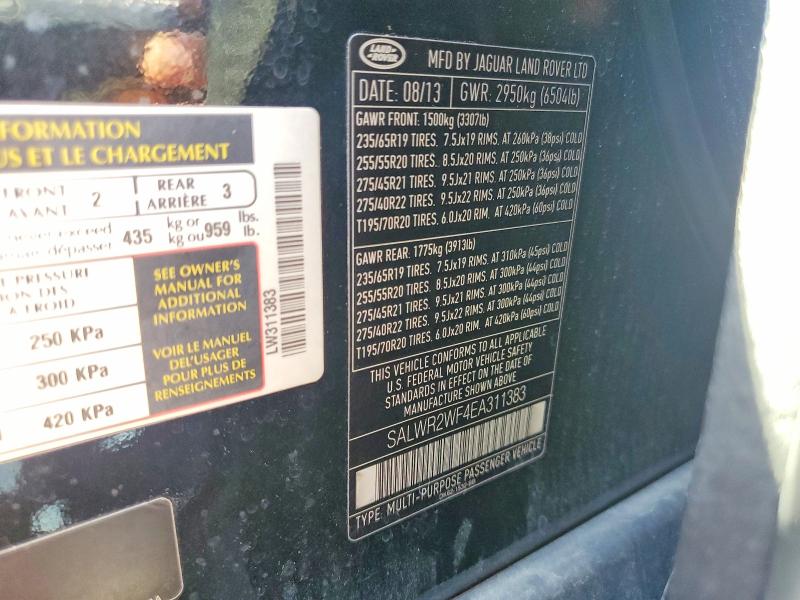 Продаж на аукціоні авто 2014 Land Rover Range Rover Sport, vin: SALWR2WF4EA311383, номер лоту: 65667116