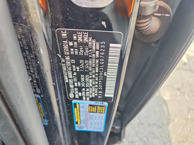 64835446 :رقم المزاد ، 5XYP5DHC3LG076235 vin ، 2020 Kia Telluride مزاد بيع