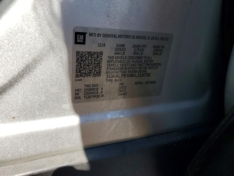 Aukcja sprzedaży 2019 Gmc Terrain, vin: 3GKALPEV9KL218716, numer aukcji: 63695686