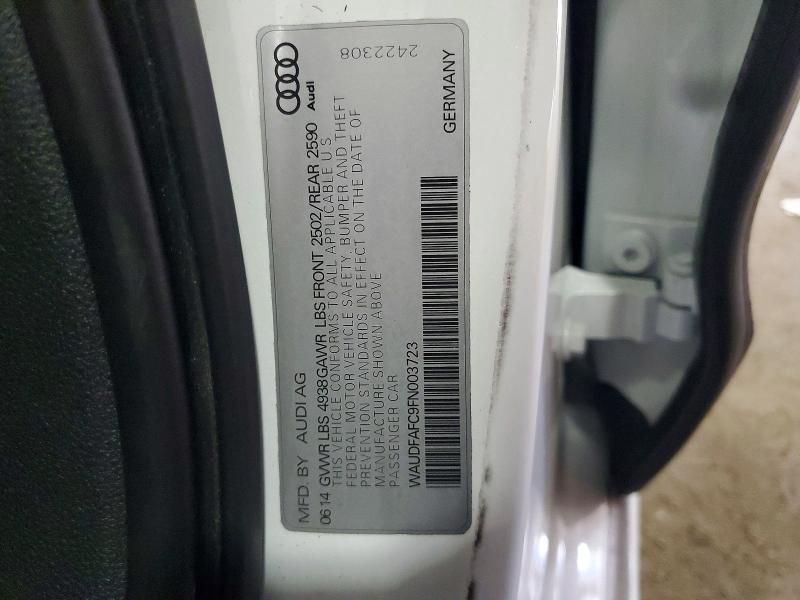 2015 Audi A6 მანქანა იყიდება აუქციონზე, vin: WAUDFAFC9FN003723, აუქციონის ნომერი: 66769416