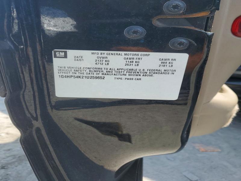 2001 Buick Lesabre მანქანა იყიდება აუქციონზე, vin: 1G4HP54K21U259652, აუქციონის ნომერი: 65190046