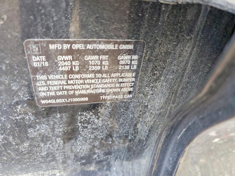 Продаж на аукціоні авто 2018 Buick Regal, vin: W04GL6SX1J1095998, номер лоту: 62241406
