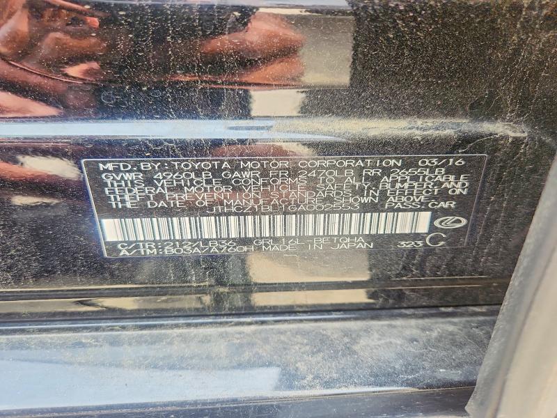 62673366 :رقم المزاد ، JTHCZ1BL1GA002553 vin ، 2016 Lexus Gs مزاد بيع