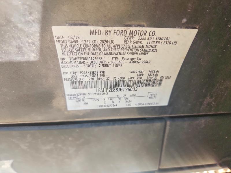 Продаж на аукціоні авто 2018 Ford Taurus, vin: 1FAHP2E88JG126033, номер лоту: 65447456