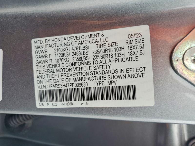 Продаж на аукціоні авто 2023 Honda Cr-v, vin: 7FARS3H47PE009630, номер лоту: 63820666