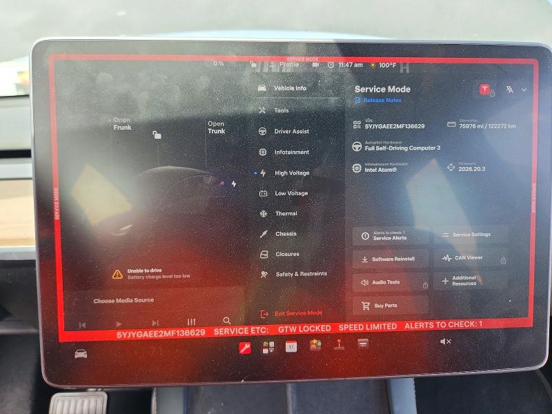 Aukcja sprzedaży 2021 Tesla Model Y, vin: 5YJYGAEE2MF136629, numer aukcji: 65395736