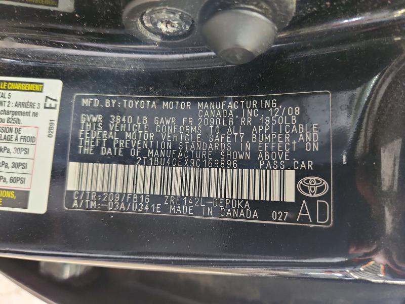 Aukcja sprzedaży 2009 Toyota Corolla, vin: 2T1BU40EX9C169896, numer aukcji: 66970296