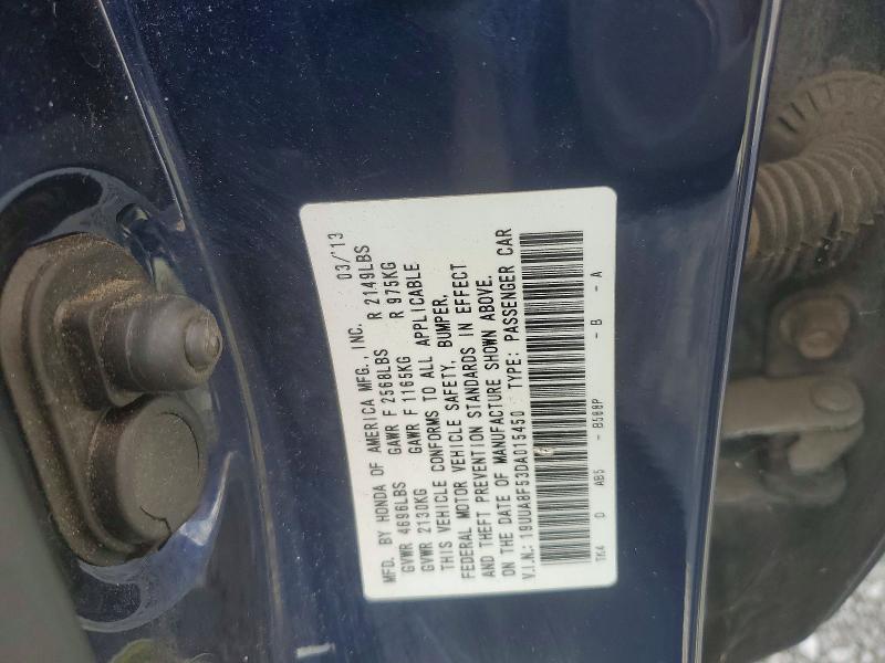 63818166 :رقم المزاد ، 19UUA8F53DA015450 vin ، 2013 Acura Tl مزاد بيع