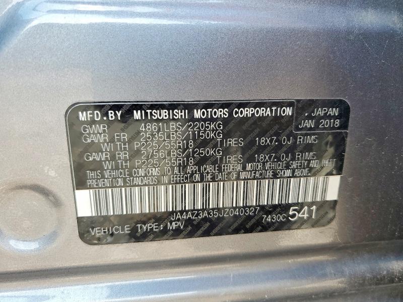 Продаж на аукціоні авто 2020 Mitsubishi Outlander, vin: JA4AZ3A35JZ040327, номер лоту: 65650156
