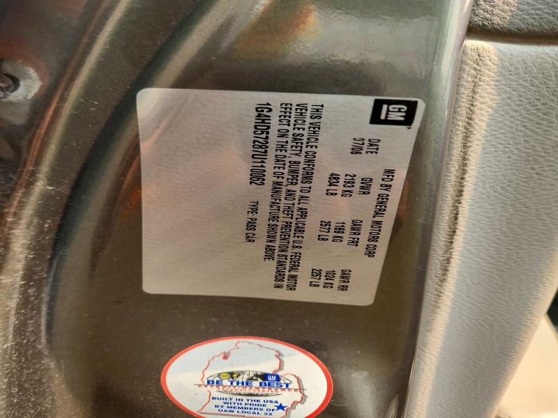 56971116 :رقم المزاد ، 1G4HD57287U110062 vin ، 2007 Buick Lucerne مزاد بيع