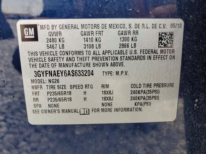 Продаж на аукціоні авто 2010 Cadillac Srx, vin: 3GYFNAEY6AS633204, номер лоту: 64539336