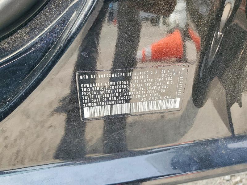 64105776 :رقم المزاد ، 3VWGM7BU2RM050045 vin ، 2024 Volkswagen Jetta مزاد بيع