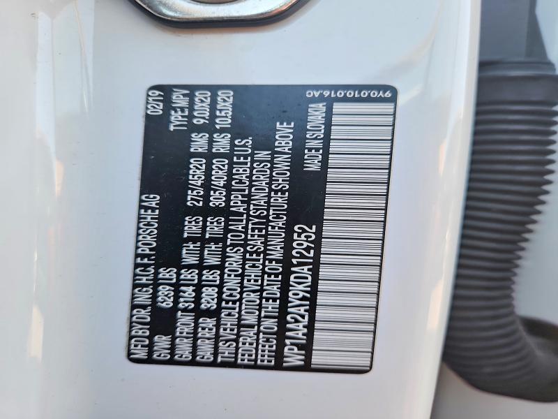 Aukcja sprzedaży 2019 Porsche Cayenne, vin: WP1AA2AY9KDA12952, numer aukcji: 66583496