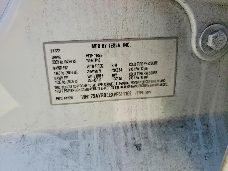 64311866 :رقم المزاد ، 7SAYGDEEXPF611162 vin ، 2023 Tesla Model Y مزاد بيع