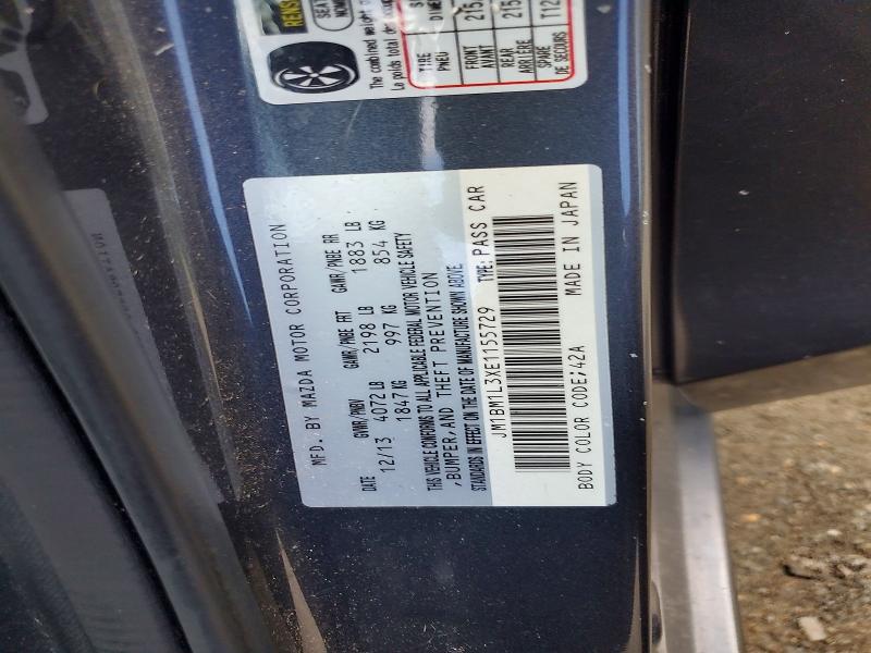 Aukcja sprzedaży 2014 Mazda 3, vin: JM1BM1L3XE1155729, numer aukcji: 64065836