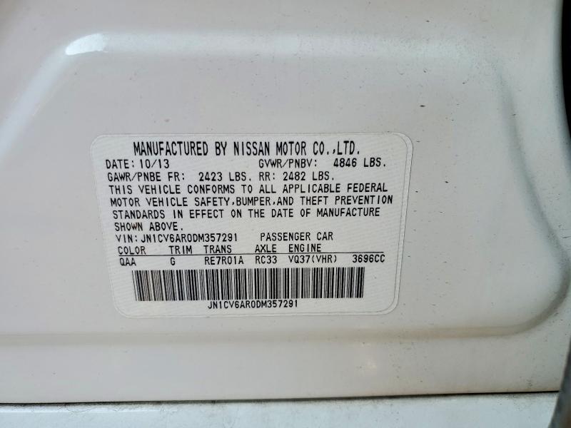 Продаж на аукціоні авто 2013 Infiniti G37 Sedan, vin: JN1CV6AR0DM357291, номер лоту: 63811546