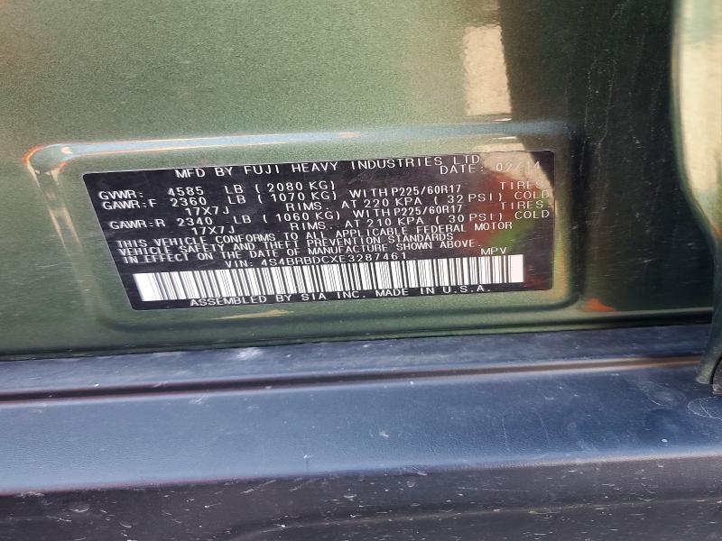 Продаж на аукціоні авто 2014 Subaru Outback, vin: 4S4BRBDCXE3287461, номер лоту: 64713476