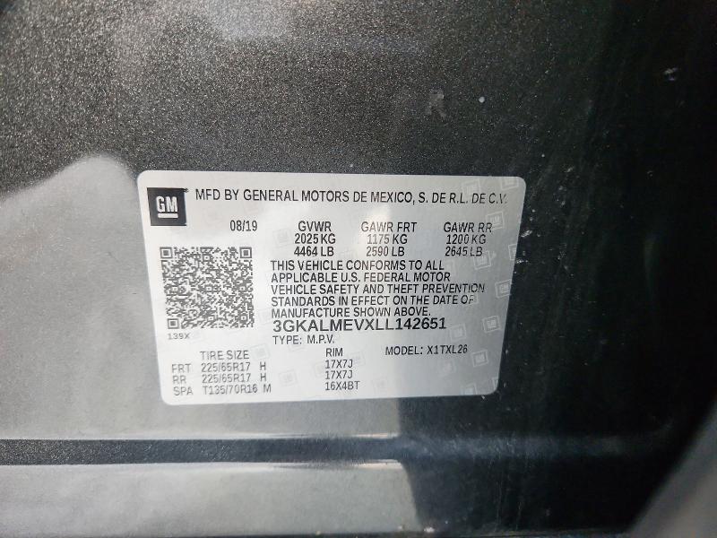 Aukcja sprzedaży 2020 Gmc Terrain, vin: 3GKALMEVXLL142651, numer aukcji: 64950286