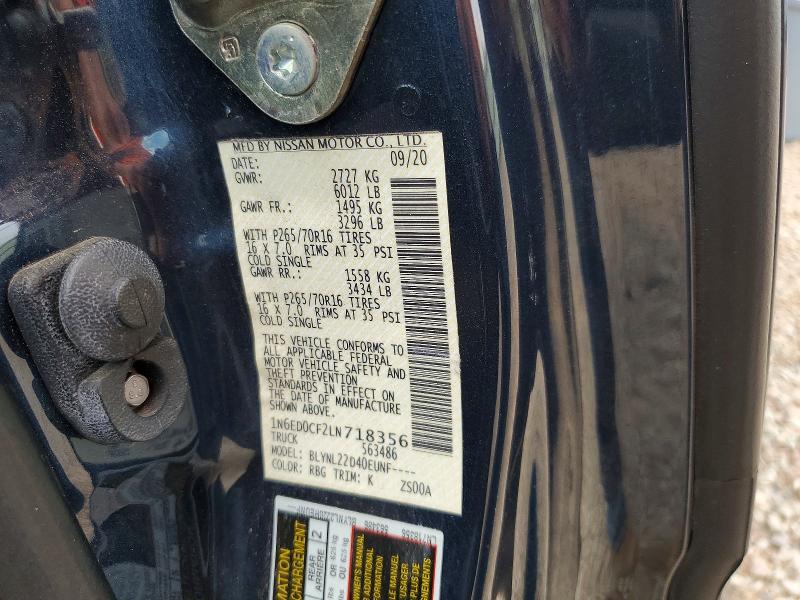 Продажа на аукционе авто 2020 Nissan Frontier, vin: 1N6ED0CF2LN718356, номер лота: 63138246