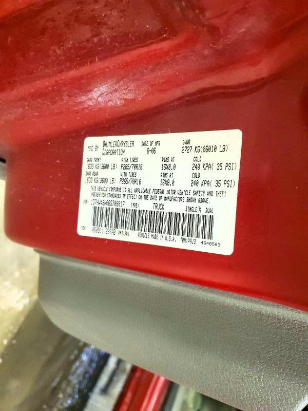 63777846 :رقم المزاد ، 1D7HW48N06S708017 vin ، 2006 Dodge Dakota مزاد بيع