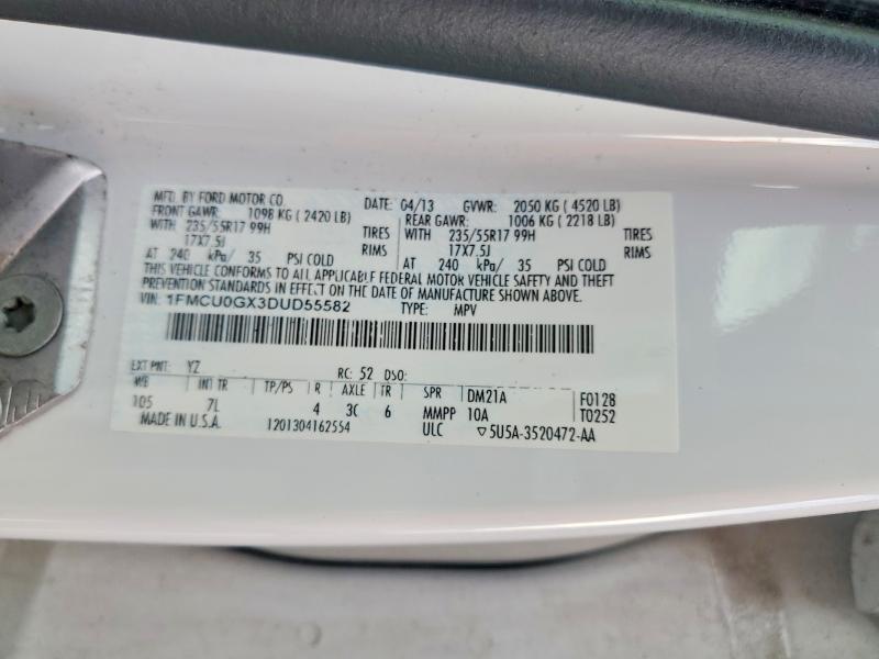 Продаж на аукціоні авто 2013 Ford Escape, vin: 1FMCU0GX3DUD55582, номер лоту: 66354596