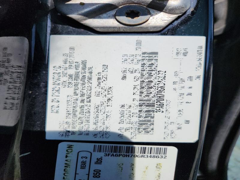 64811306 :رقم المزاد ، 3FA6P0H70GR348632 vin ، 2016 Ford Fusion مزاد بيع