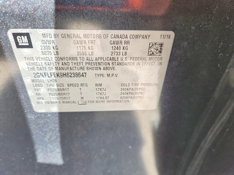 Продажа на аукционе авто 2017 Chevrolet Equinox, vin: 2GNFLFEK9H6238647, номер лота: 64100326