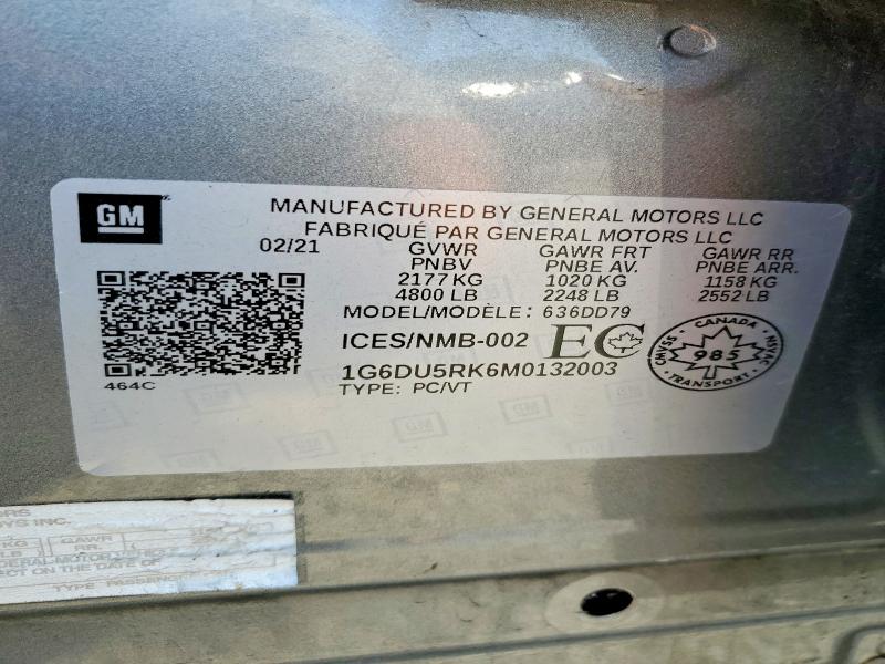 Продажа на аукционе авто 2021 Cadillac Ct5, vin: 1G6DU5RK6M0132003, номер лота: 66634316