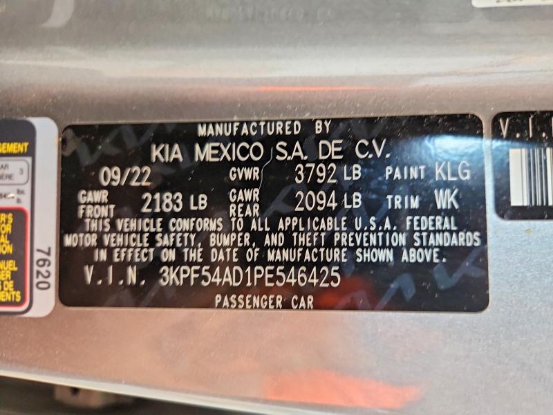 64136326 :رقم المزاد ، 3KPF54AD1PE546425 vin ، 2023 Kia Forte مزاد بيع