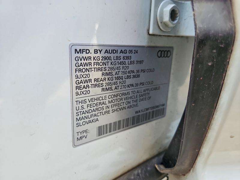 Aukcja sprzedaży 2025 Audi Q7, vin: WA1LCBF72SD007168, numer aukcji: 63835176