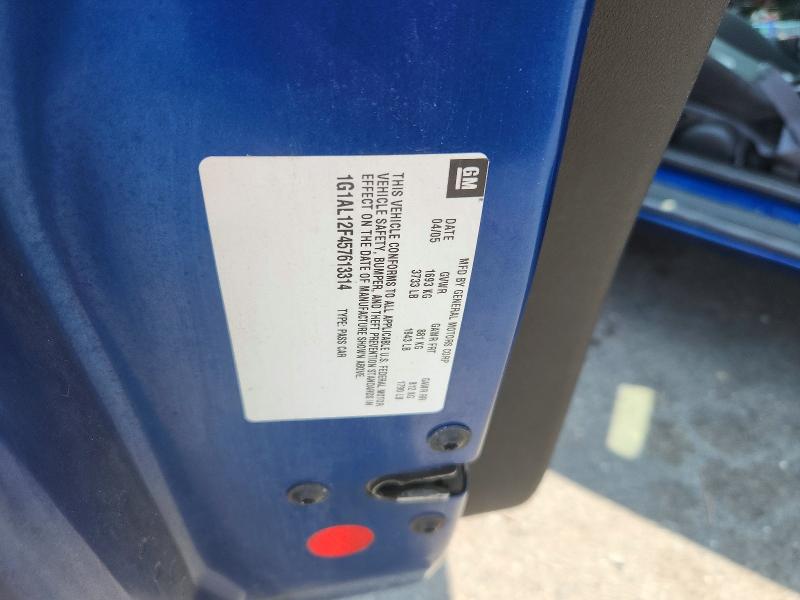 2005 Chevrolet Cobalt მანქანა იყიდება აუქციონზე, vin: 1G1AL12F457613314, აუქციონის ნომერი: 64007456