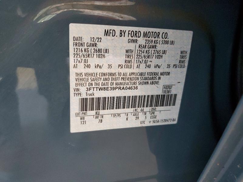 Aukcja sprzedaży 2023 Ford Maverick, vin: 3FTTW8E39PRA04636, numer aukcji: 63883806