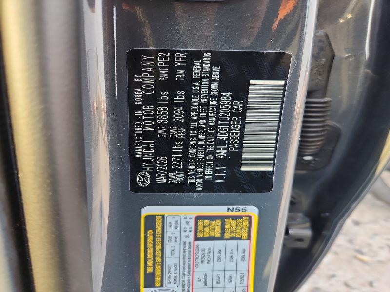 62456866 :رقم المزاد ، KMHLL4DG1TU205984 vin ، 2026 Hyundai Elantra مزاد بيع